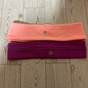 Lululemon Pink and Purple Headbands
